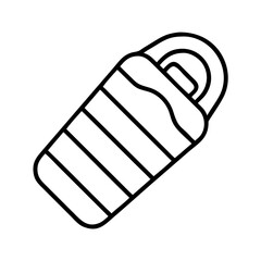 sleeping bag icon, sleeping bag line art - simple line art of sleeping bag, perfect for sleeping bag logos and icons