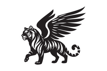 Flying Tiger Illustration for Creative Design and Merchandise