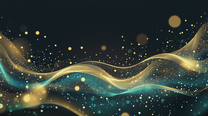 Obraz premium Abstract black background with Colorful circle lines. Digital future technology . Abstract business connection of lines from nodes innovation of communication in the network.