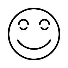smile face icon, smile face line art - simple line art of smile face, perfect for smile face logos and icons
