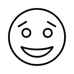 Fototapeta premium smile face icon, smile face line art - simple line art of smile face, perfect for smile face logos and icons