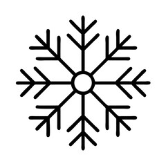 snowflake icon, snowflake line art - simple line art of snowflake, perfect for snowflake logos and icons