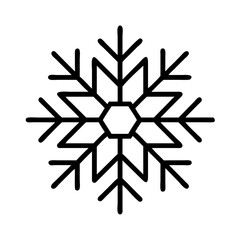 snowflake icon, snowflake line art - simple line art of snowflake, perfect for snowflake logos and icons