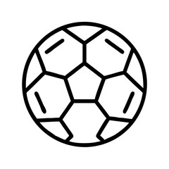 Fototapeta premium soccer ball icon, soccer ball line art - simple line art of soccer ball, perfect for soccer ball logos and icons