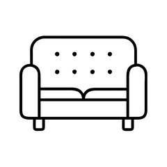 sofa icon, sofa line art - simple line art of sofa, perfect for sofa logos and icons