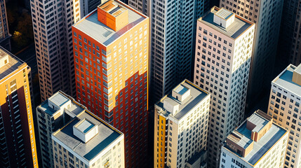 Urban Rental Crisis Reflected in Dense High-Rise Cityscape