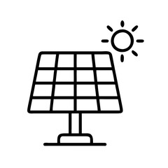 solar panel icon, solar panel line art - simple line art of solar panel, perfect for solar panel logos and icons