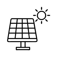 solar panel icon, solar panel line art - simple line art of solar panel, perfect for solar panel logos and icons