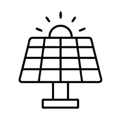 solar panel icon, solar panel line art - simple line art of solar panel, perfect for solar panel logos and icons