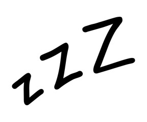 Zzz snore icon, bed sleep sign