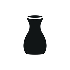 Vase icon featuring clean lines and modern appeal, designed for use in floral arrangements, decorative themes, or branding related to home decor.