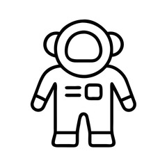 spacesuit icon, spacesuit line art - simple line art of spacesuit, perfect for spacesuit logos and icons