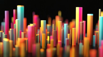 Obraz premium Colorful Abstract Cityscape