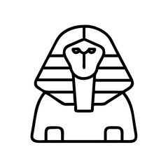 sphinx icon, sphinx line art - simple line art of sphinx, perfect for sphinx logos and icons
