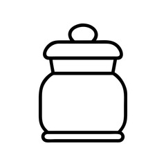 spice jar icon, spice jar line art - simple line art of spice jar, perfect for spice jar logos and icons