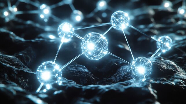 Artistic crystalline lattice structure.