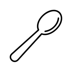 spoon icon, spoon line art - simple line art of spoon, perfect for spoon logos and icons