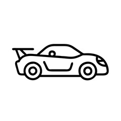 sports car icon, sports car line art - simple line art of sports car, perfect for sports car logos and icons