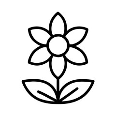 spring flower icon, spring flower line art - simple line art of spring flower, perfect for spring flower logos and icons