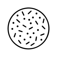 sprinkles icon, sprinkles line art - simple line art of sprinkles, perfect for sprinkles logos and icons