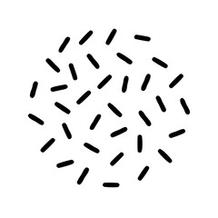 sprinkles icon, sprinkles line art - simple line art of sprinkles, perfect for sprinkles logos and icons
