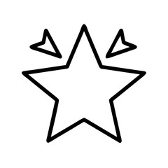 star icon, star line art - simple line art of star, perfect for star logos and icons