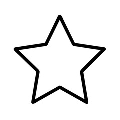 star icon, star line art - simple line art of star, perfect for star logos and icons