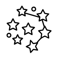 Obraz premium star map icon, star map line art - simple line art of star map, perfect for star map logos and icons