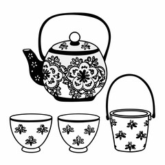 teapot and cup