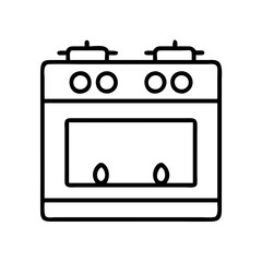 stove icon, stove line art - simple line art of stove, perfect for stove logos and icons