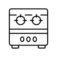 stove icon, stove line art - simple line art of stove, perfect for stove logos and icons