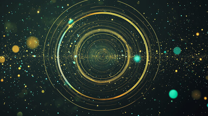 Abstract  background with Colorful circle lines. Digital future technology . Abstract business connection of lines from nodes innovation of communication in the network.