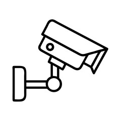 surveillance camera icon, surveillance camera line art - simple line art of surveillance camera, perfect for surveillance camera logos and icons