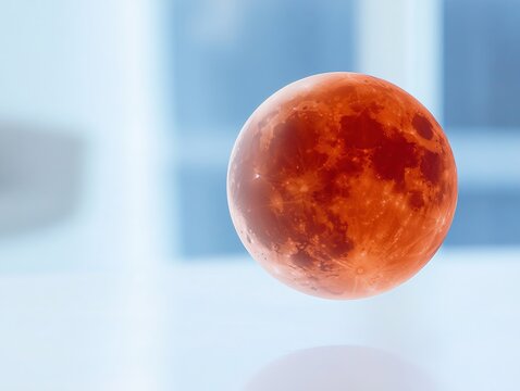 Blood Moon Celestial Sphere Space Orb Mystery Cosmic Red Planet Universe Astronomy