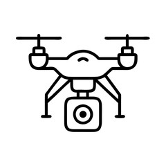 surveillance drone icon, surveillance drone line art - simple line art of surveillance drone, perfect for surveillance drone logos and icons