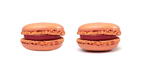 Macaron Cake Isolated, Macaroon Cookie, Almond Meringue, Sweet Macaroons, Colorful French Dessert