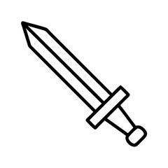 sword icon, sword line art - simple line art of sword, perfect for sword logos and icons