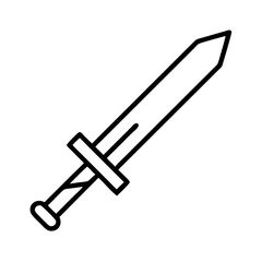 Fototapeta premium sword icon, sword line art - simple line art of sword, perfect for sword logos and icons