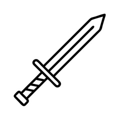 sword icon, sword line art - simple line art of sword, perfect for sword logos and icons