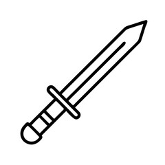 sword icon, sword line art - simple line art of sword, perfect for sword logos and icons