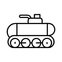 tank icon, tank line art - simple line art of tank, perfect for tank logos and icons