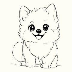 Cute Dog Line Art Minimalist and Adorable Dog Sketches for Art, Design, and Creative Projects