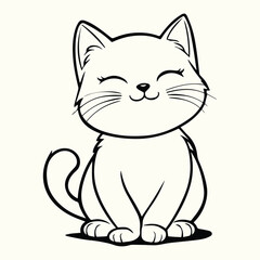 Cute Cat Line Art Adorable and Minimalist Cat Sketches for Art, Design, and Creative Projects