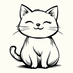 Cute Cat Line Art Adorable and Minimalist Cat Sketches for Art, Design, and Creative Projects