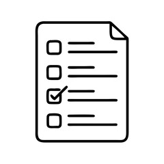 task list icon, task list line art - simple line art of task list, perfect for task list logos and icons