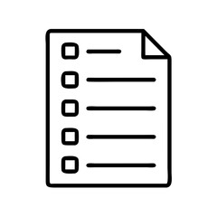task list icon, task list line art - simple line art of task list, perfect for task list logos and icons