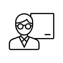 teacher icon, teacher line art - simple line art of teacher, perfect for teacher logos and icons