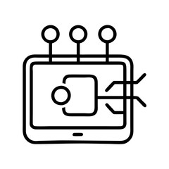 technology icon, technology line art - simple line art of technology, perfect for technology logos and icons