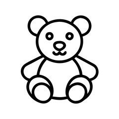 teddy bear icon, teddy bear line art - simple line art of teddy bear, perfect for teddy bear logos and icons