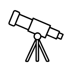telescope icon, telescope line art - simple line art of telescope, perfect for telescope logos and icons